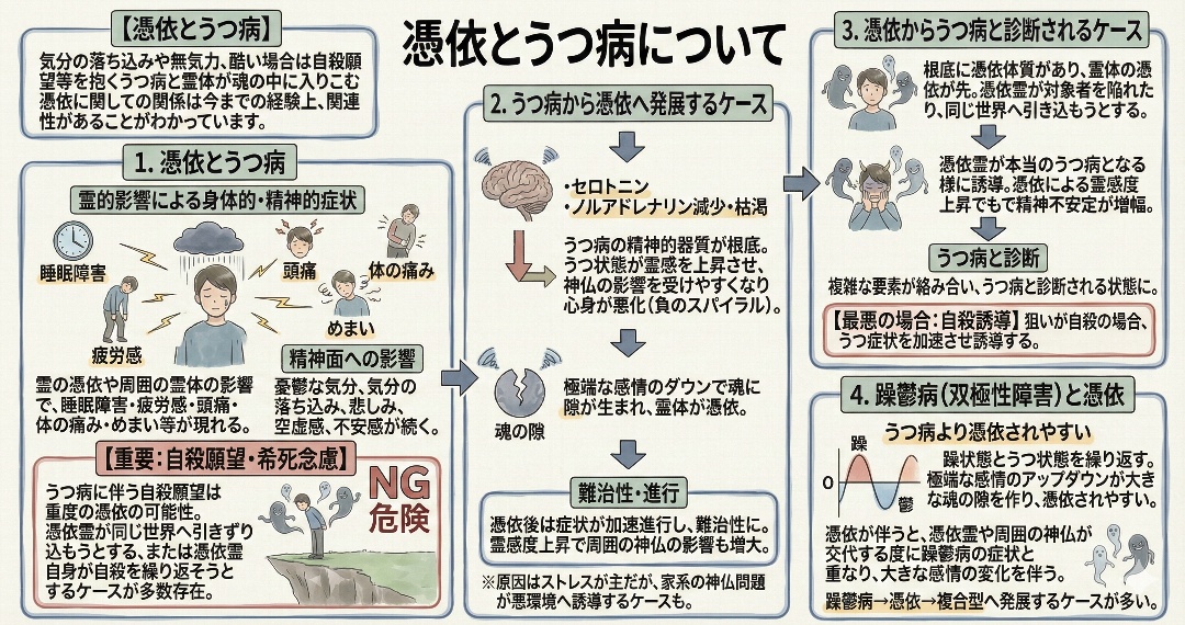 憑依とうつ病についての解説グラフィックレコード