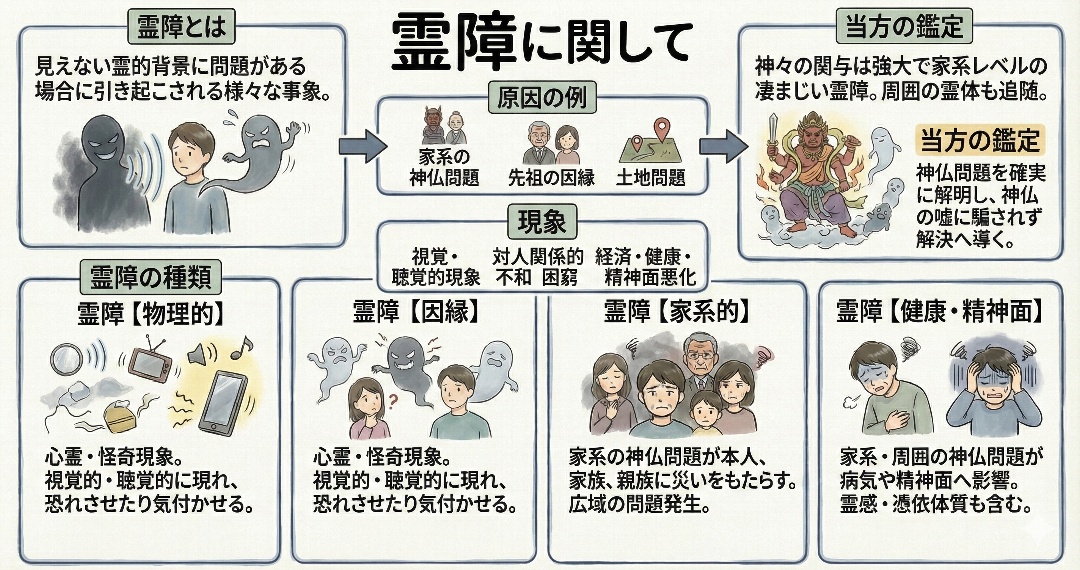 霊障に関しての解説グラフィックレコード
