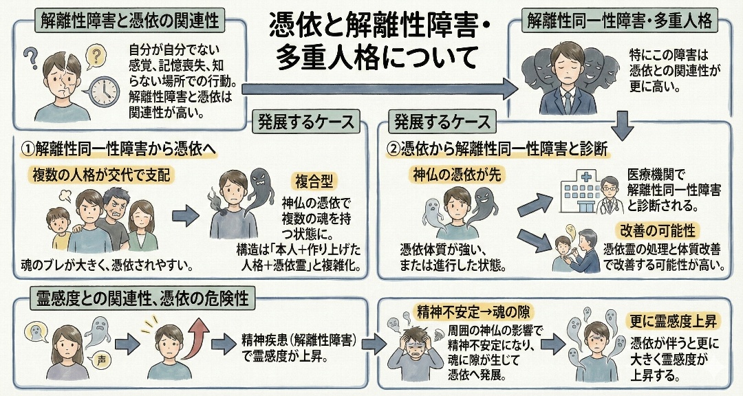 憑依と解離性障害・多重人格についての解説グラフィックレコード