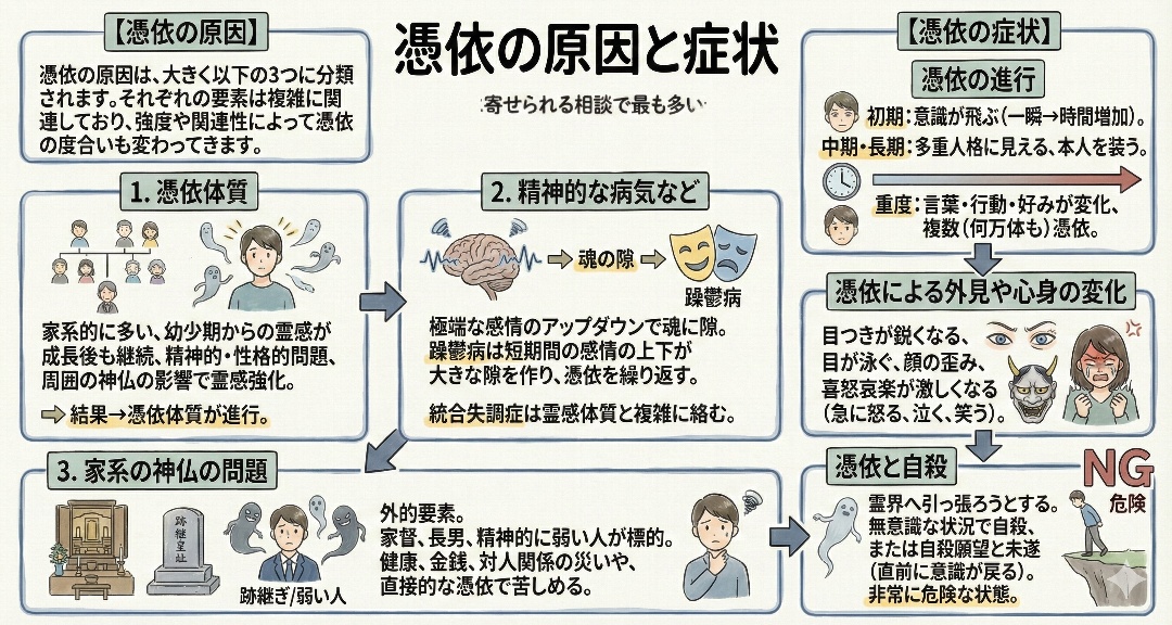 憑依についての解説グラフィックレコード